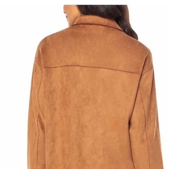 New Well Worn Women's Soft Faux Suede Shirt Jacket Size XXL Brown Longline Boho - Picture 10 of 13